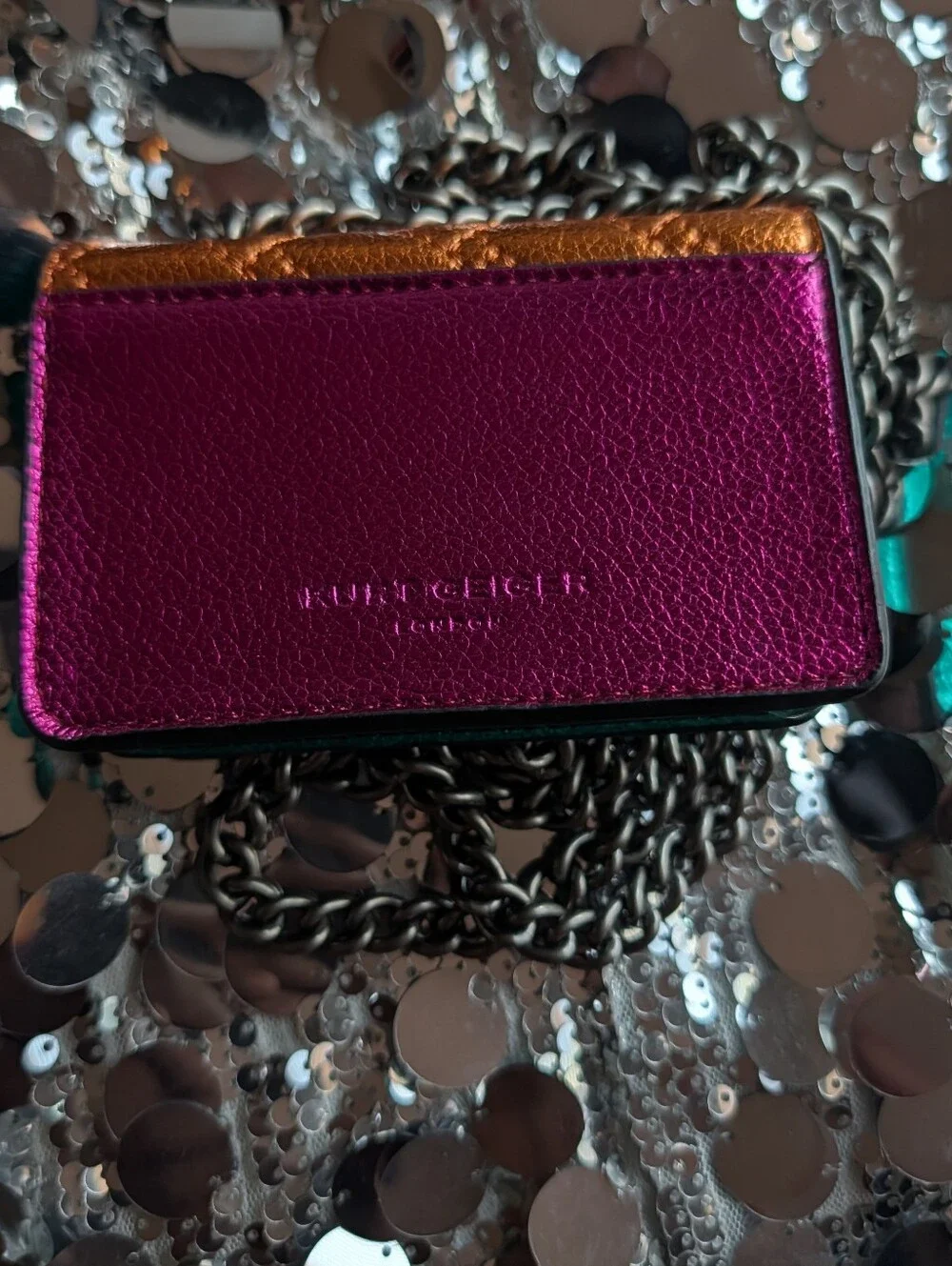 KURT GEIGER Mini Metallic Crossbody 🧡🩷💚💙
